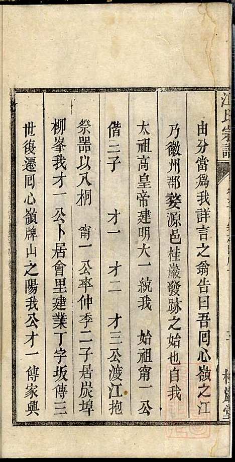 江氏宗谱_江梅春_14册_桂砶堂_清同治8年(1869_江氏家谱_三