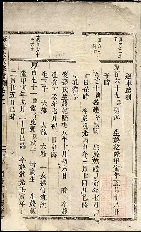 梅陇朱氏宗谱_朱开年_1册_义乌朱氏_清同治6年(1867_梅陇朱氏家谱_一