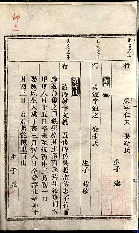 龙陂徐氏宗谱_10册_义乌徐氏_清道光10年(1830_龙陂徐氏家谱_五