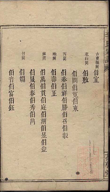 李氏宗谱_李序瑶_8册_花萼堂_清道光18年(1838_李氏家谱_一