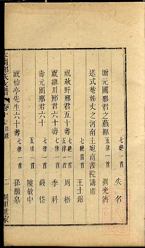 江阴太宁邢氏支谱_邢钰_10册_江阴邢氏_清道光27年(1847_江阴太宁邢氏支谱_八