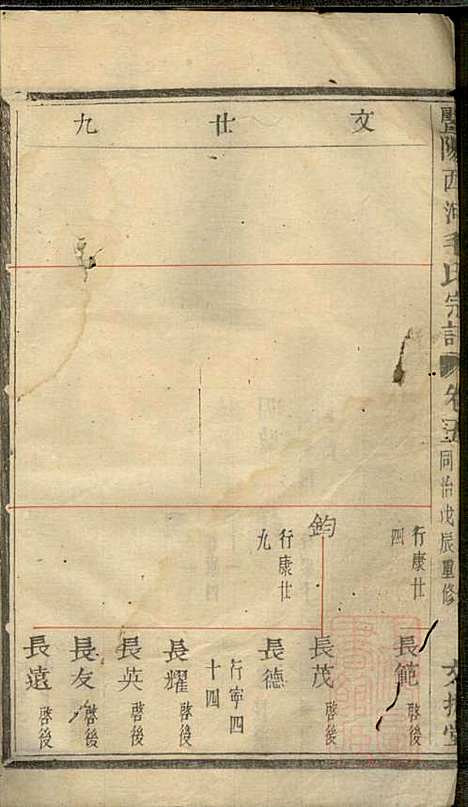 暨阳西河毛氏宗谱_毛凤翰_16册_文振堂_清同治7年(1868_暨阳西河毛氏家谱_五