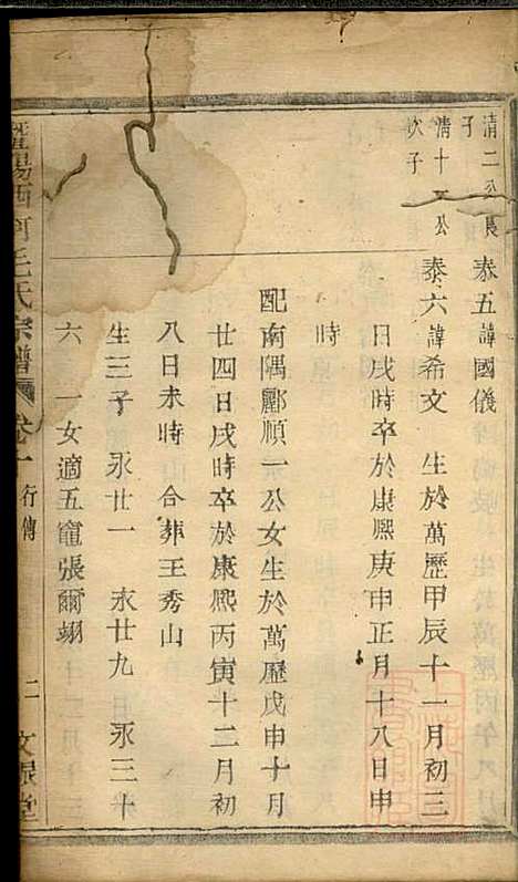 暨阳西河毛氏宗谱_毛凤翰_16册_文振堂_清同治7年(1868_暨阳西河毛氏家谱_十