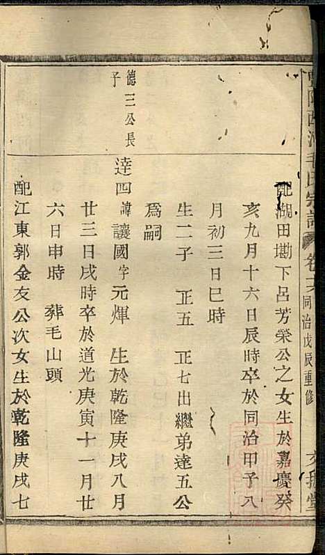 暨阳西河毛氏宗谱_毛凤翰_16册_文振堂_清同治7年(1868_暨阳西河毛氏家谱_十六