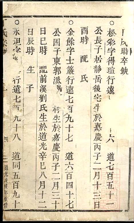 丁氏宗谱_4册_清道光18年(1838_丁氏家谱_四