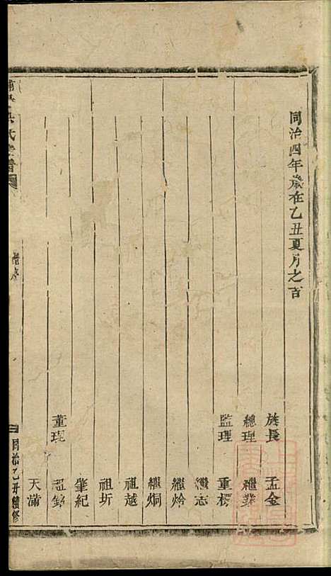 浦阳海塘洪氏宗谱_洪继业_9册_浦阳洪氏_清同治4年(1865_浦阳海塘洪氏家谱_三