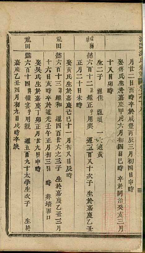 浦阳海塘洪氏宗谱_洪继业_9册_浦阳洪氏_清同治4年(1865_浦阳海塘洪氏家谱_七