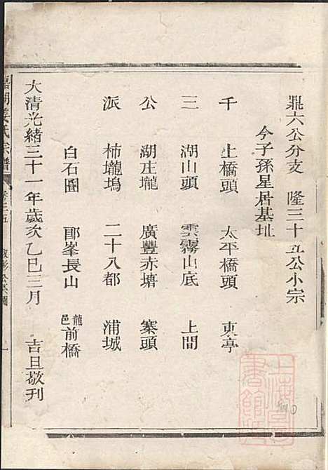 嘉湖姜氏宗谱_姜祖风_40册_江山姜氏_清光绪31年(1905_嘉湖姜氏家谱_三四