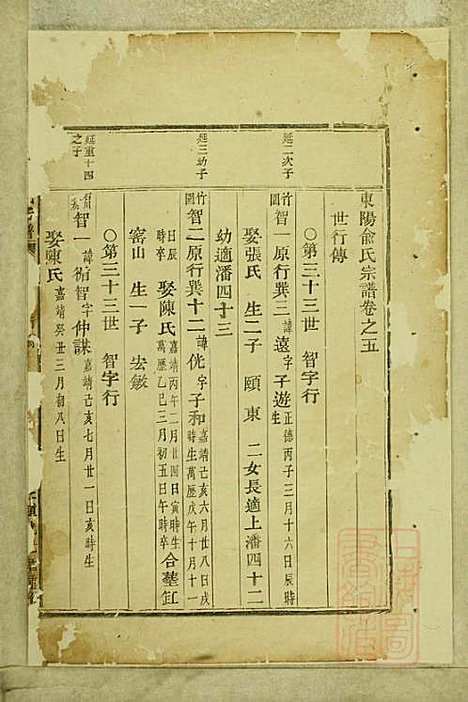 东阳俞氏宗谱_俞嘉徵_10册_东阳俞氏_清道光29年(1849_东阳俞氏家谱_五