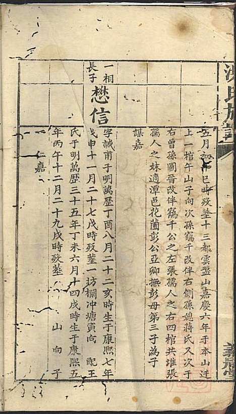 洪氏族谱_洪言忠_6册_义居堂_清嘉庆12年(1807_洪氏家谱_五