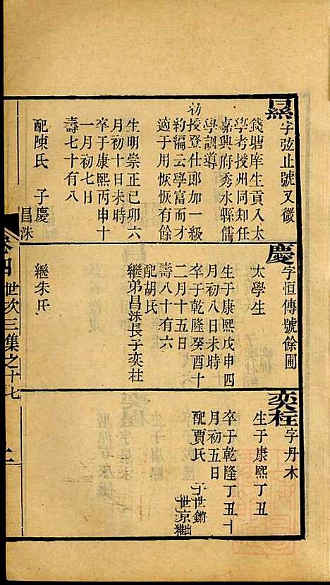 海宁查氏族谱_查元翶_24册_海宁查氏_清道光8年(1828_海宁查氏家谱_十一