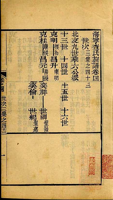 海宁查氏族谱_查元翶_24册_海宁查氏_清道光8年(1828_海宁查氏家谱_十七