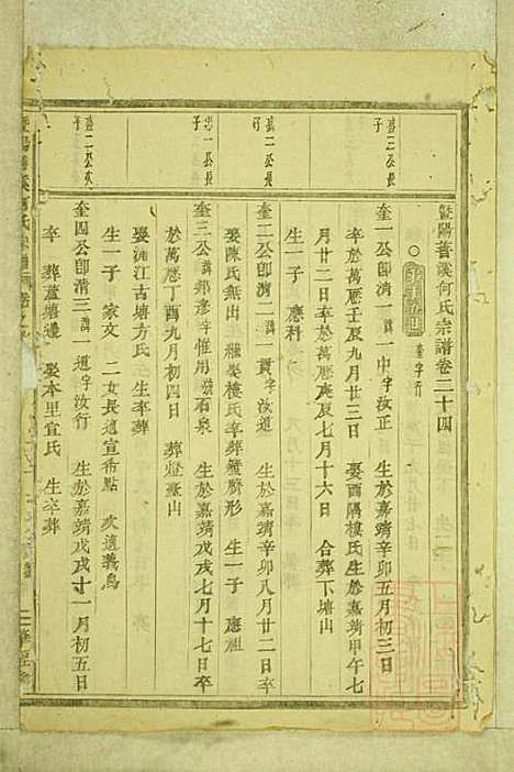 暨阳善溪何氏宗谱_何昂_49册_肇眕堂_清宣统3年(1911_暨阳善溪何氏家谱_二四