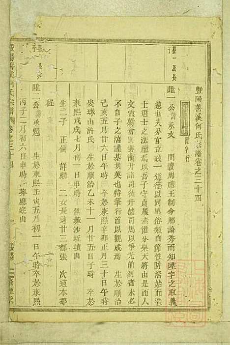 暨阳善溪何氏宗谱_何昂_49册_肇眕堂_清宣统3年(1911_暨阳善溪何氏家谱_三四