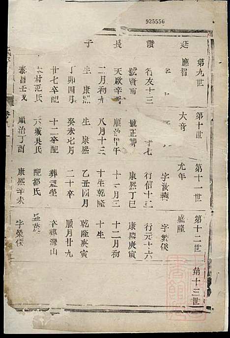 古润丹徒东若井亭方氏族谱_方崇喜_4册_丹徒方氏_清同治12年(1873_古润丹徒东若井亭方氏家谱_三