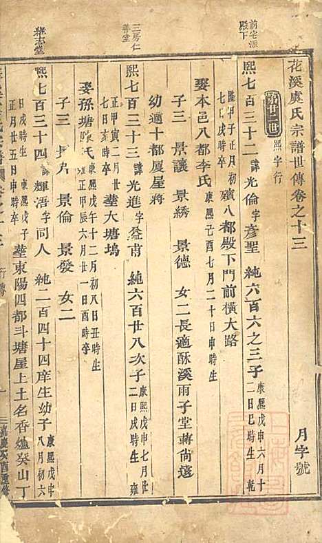 华溪虞氏宗谱_12册_义乌虞氏_清嘉庆18年(1813_华溪虞氏家谱_二