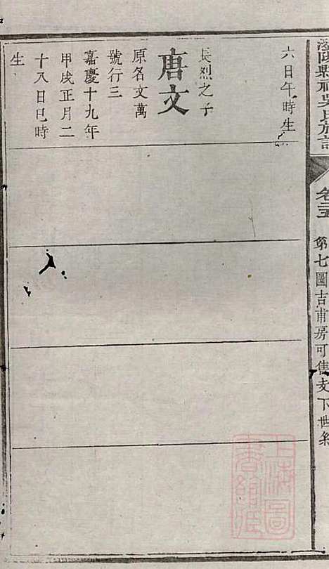 浏阳县祠吴氏族谱_吴绍刚_19册_黄泉源堂_清同治13年(1874_浏阳县祠吴氏家谱_十九