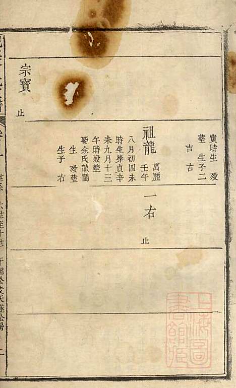 龙溪俞氏家谱_俞大赩_4册_婺源俞氏_清乾隆47年(1782_龙溪俞氏家谱_二