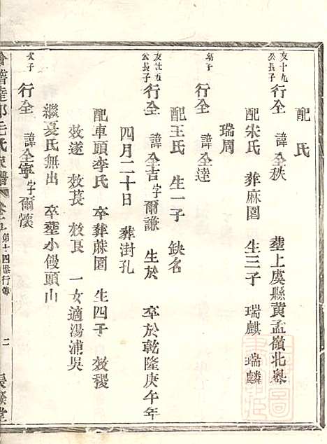 会稽达郭毛氏家谱_6册_长发堂_清道光26年(1846_会稽达郭毛氏家谱_五