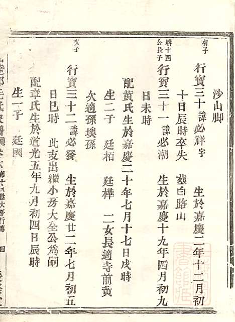 会稽达郭毛氏家谱_6册_长发堂_清道光26年(1846_会稽达郭毛氏家谱_六