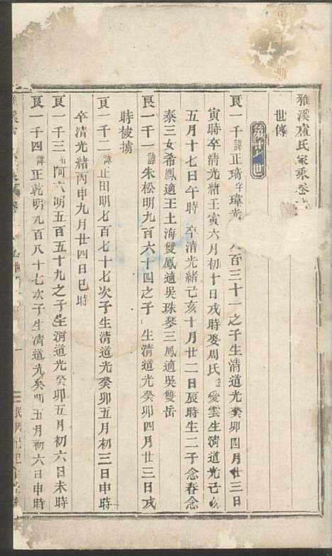 雅溪卢氏家乘_10册_介祉堂_民国18年(1929_雅溪卢氏家乘_九