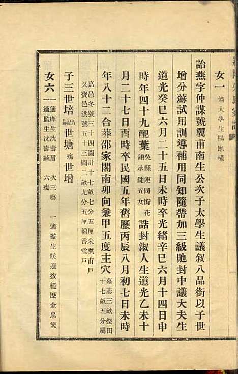 罗阳朱氏家谱_朱世贤_4册_宝山朱氏_民国23年(1934_罗阳朱氏家谱_七