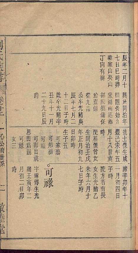 刘氏族谱_刘梓培_13册_敦睦堂_民国3年(1914_刘氏家谱_十