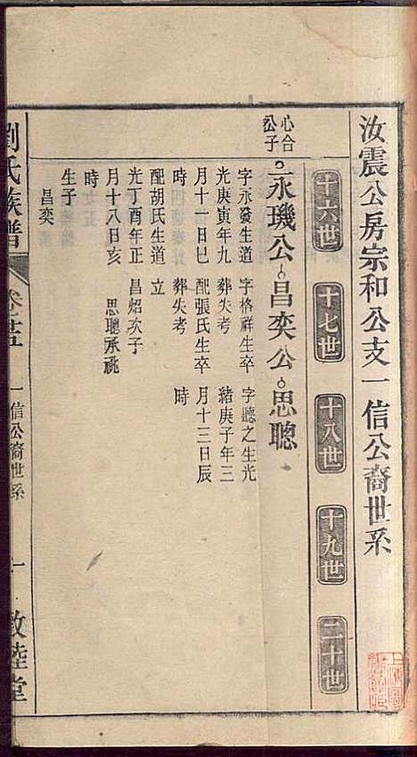 刘氏族谱_刘梓培_13册_敦睦堂_民国3年(1914_刘氏家谱_十三