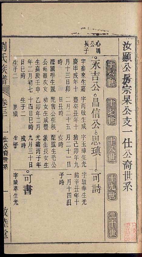 刘氏族谱_刘梓培_13册_敦睦堂_民国3年(1914_刘氏家谱_十八