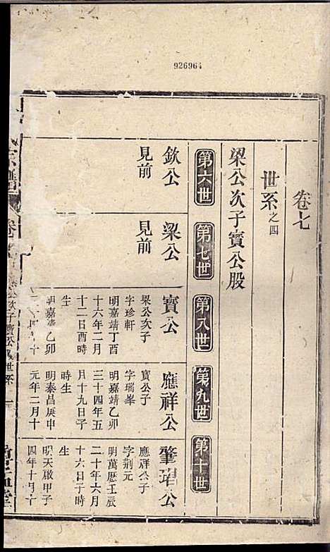 余氏宗谱_余德炎_12册_尊孟堂_民国12年(1923_余氏家谱_五