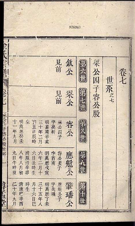 余氏宗谱_余德炎_12册_尊孟堂_民国12年(1923_余氏家谱_八