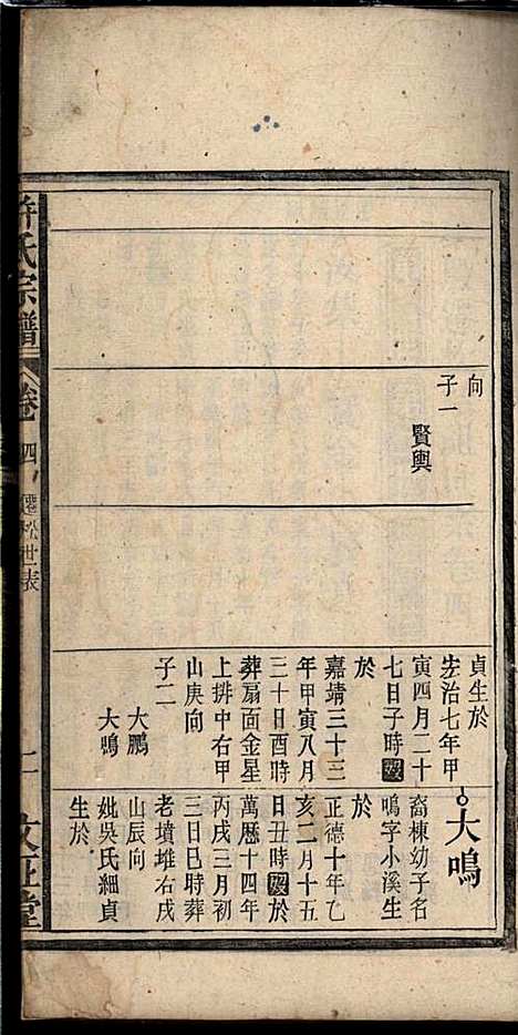 许氏宗谱_许立庄_15册_文正堂_民国21年(1932_许氏家谱_四