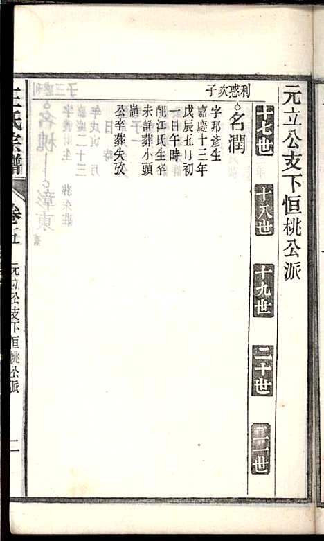 桐城白阳金社王氏宗谱_王之道_18册_谟烈堂_民国28年(1939_桐城白阳金社王氏家谱_五