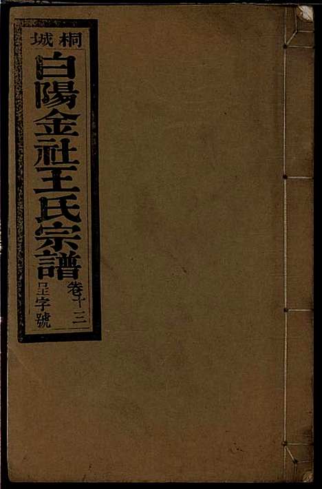 桐城白阳金社王氏宗谱_王之道_18册_谟烈堂_民国28年(1939_桐城白阳金社王氏家谱_十三