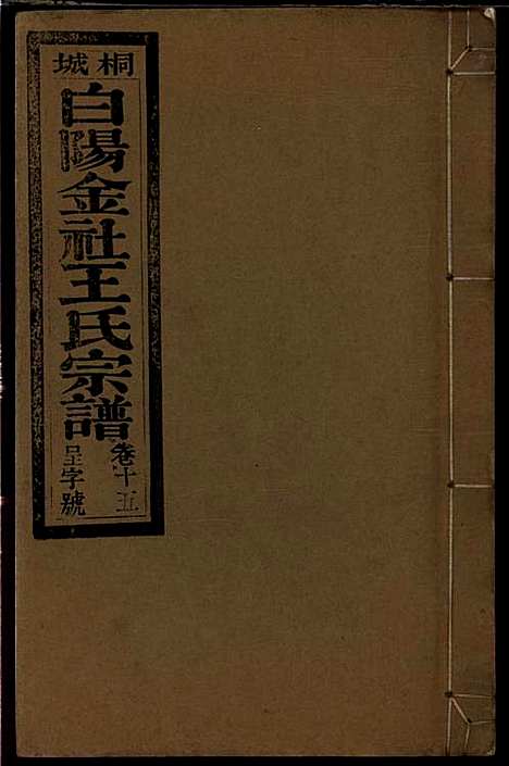 桐城白阳金社王氏宗谱_王之道_18册_谟烈堂_民国28年(1939_桐城白阳金社王氏家谱_十五