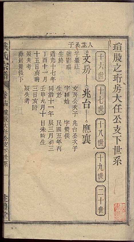 戴氏宗谱_戴文广_20册_注礼堂_民国34年(1945_戴氏家谱_十五