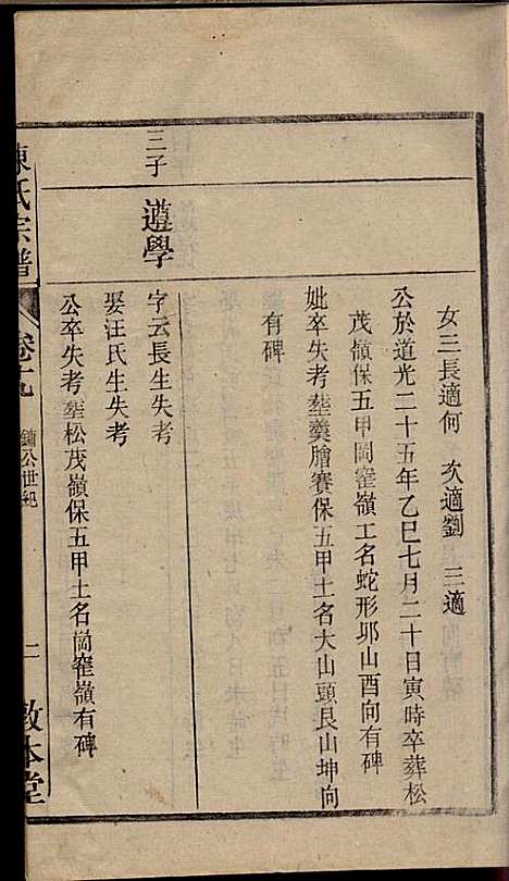 陈氏宗谱_陈沛然_24册_敦本堂_民国9年(1920_陈氏家谱_十九