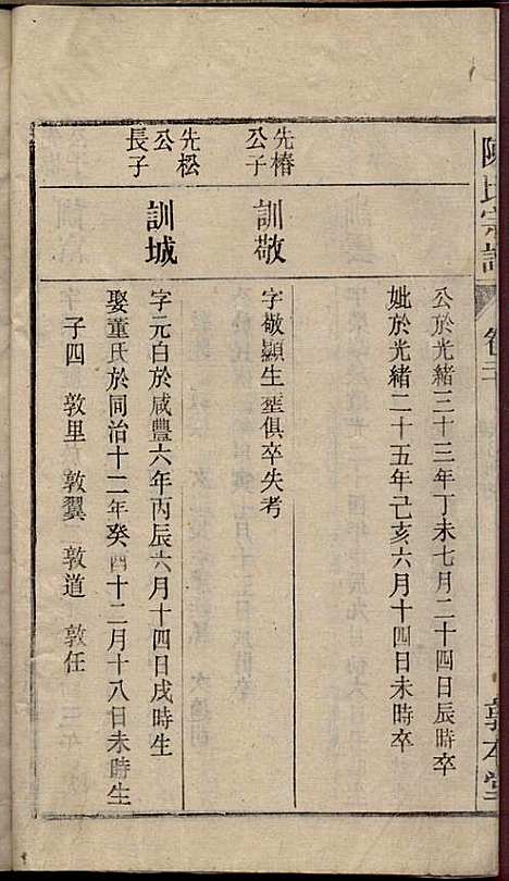 陈氏宗谱_陈沛然_24册_敦本堂_民国9年(1920_陈氏家谱_二十