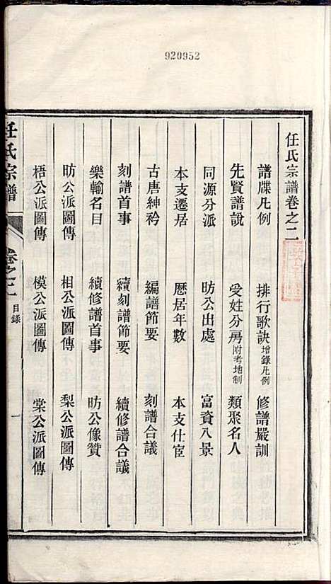 任氏宗谱_任起?_22册_旌德任氏_民国13年(1924_任氏家谱_二