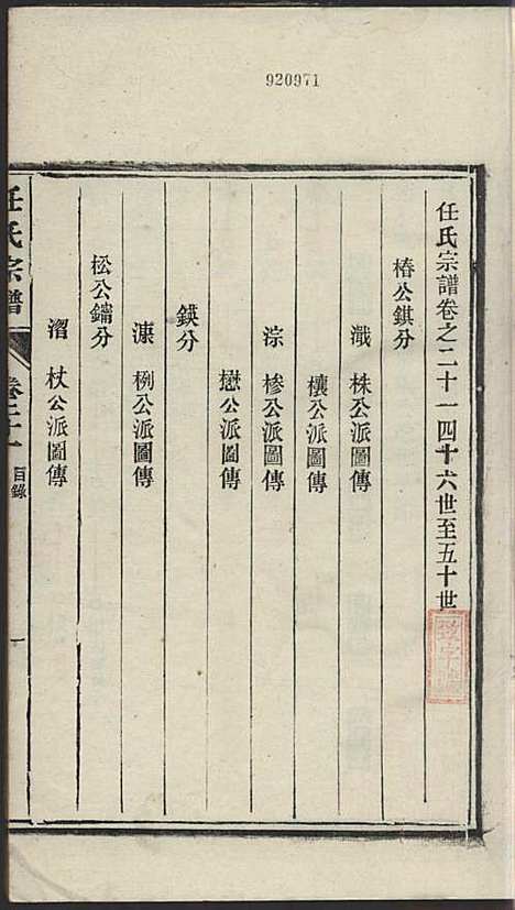 任氏宗谱_任起?_22册_旌德任氏_民国13年(1924_任氏家谱_二一