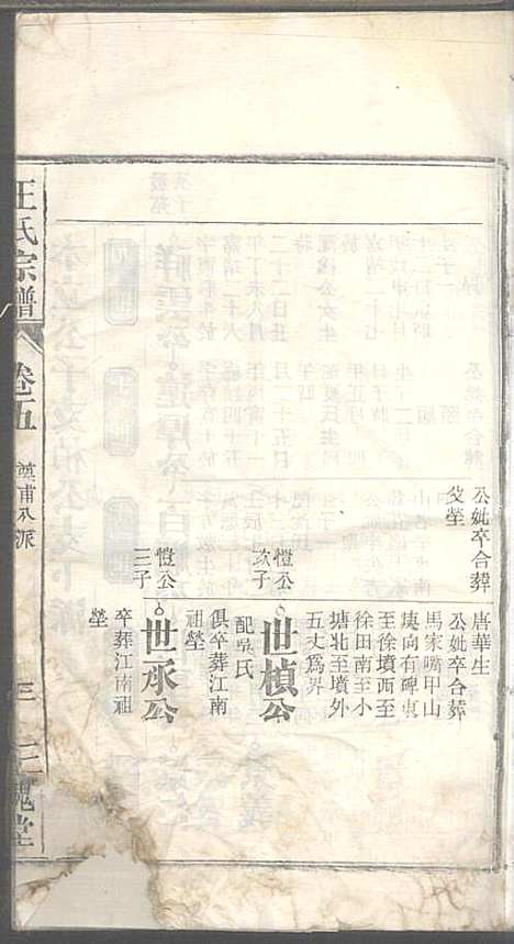 潜川王氏宗谱_王光普_6册_三槐堂_民国12年(1923_潜川王氏家谱_五