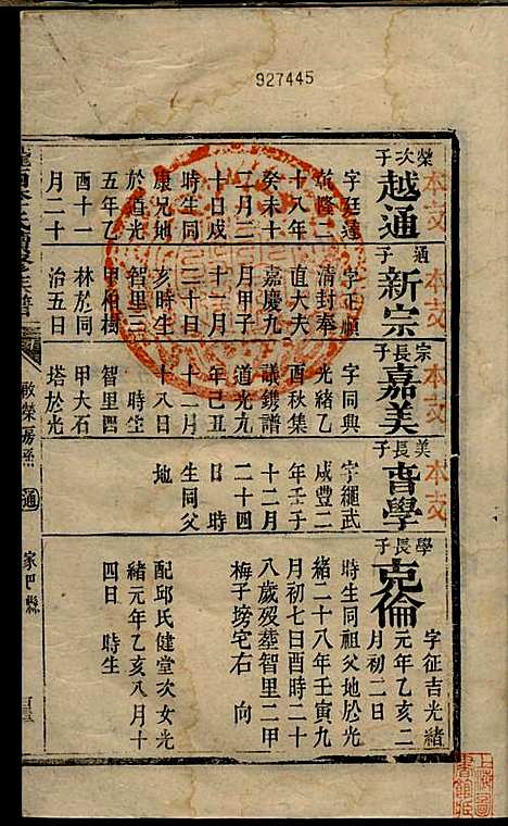 陇西李氏续修族谱_李春蓉_四册_巴县李氏_民国2年(1913_陇西李氏续修家谱_二