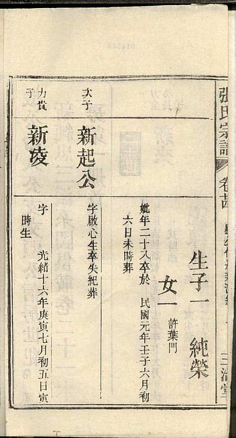 张氏宗谱_张涤源_32册_三治堂_民国12年(1923_张氏家谱_二五