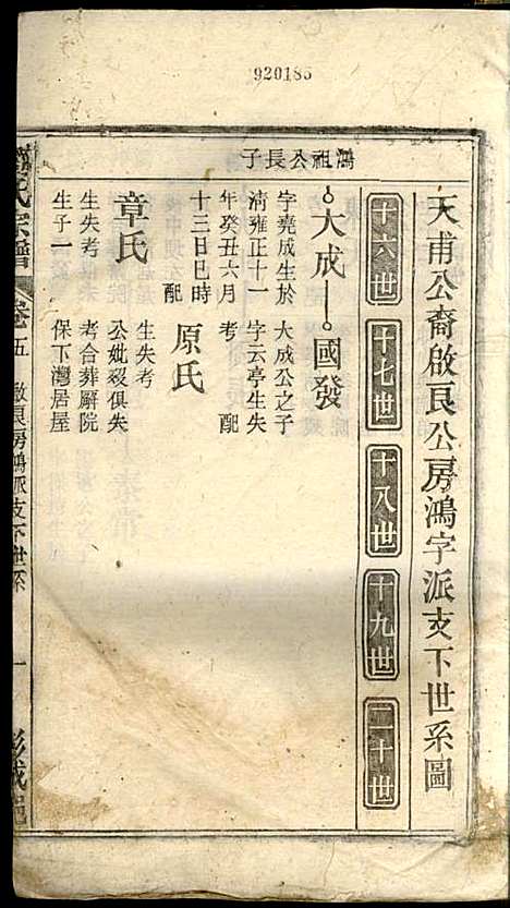 刘氏宗谱_刘凤书_9册_敦伦堂_民国16年(1927_刘氏家谱_六