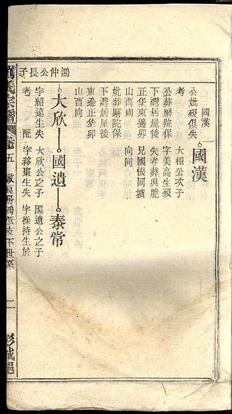 刘氏宗谱_刘凤书_9册_敦伦堂_民国16年(1927_刘氏家谱_六