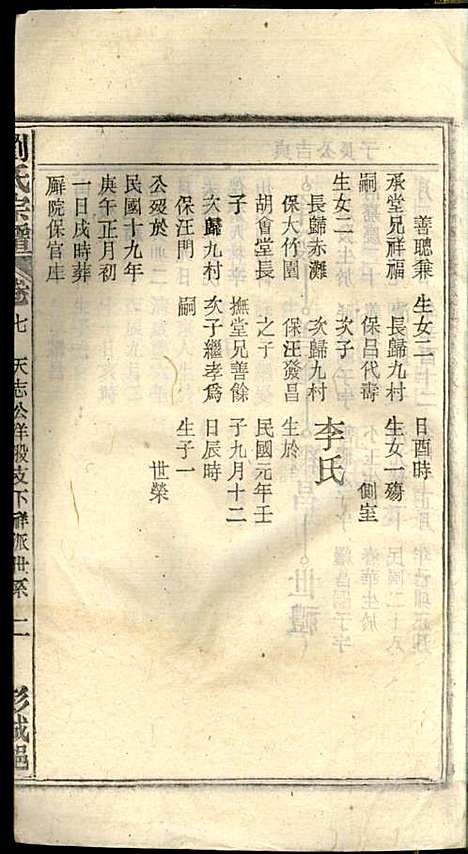 刘氏宗谱_刘凤书_9册_敦伦堂_民国16年(1927_刘氏家谱_八