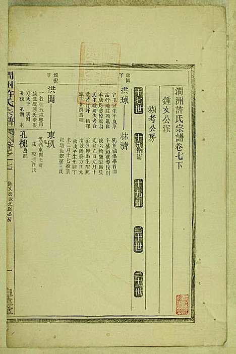 涧洲许氏宗谱_许桂馨、许威_10册_追远堂_民国三年(1914_涧洲许氏家谱_六