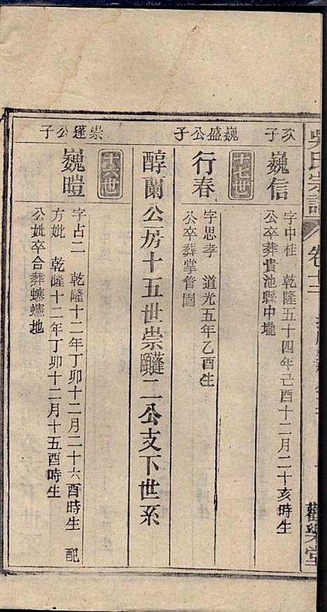 怀邑吴氏宗谱_吴桢_32册_观乐堂_民国10年(1921_怀邑吴氏家谱_十二