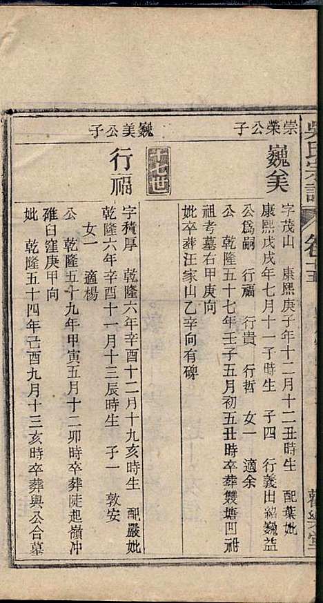 怀邑吴氏宗谱_吴桢_32册_观乐堂_民国10年(1921_怀邑吴氏家谱_十五