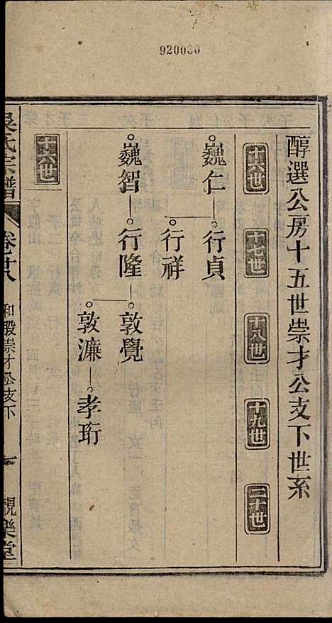 怀邑吴氏宗谱_吴桢_32册_观乐堂_民国10年(1921_怀邑吴氏家谱_二八